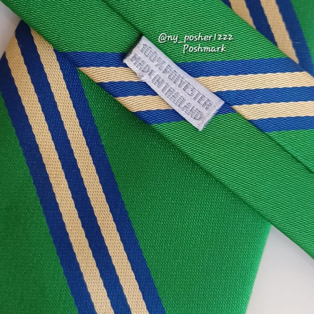*𝓥𝓲𝓷𝓽𝓪𝓰𝓮 𝐓𝐇𝐄 𝐂𝐇𝐈𝐋𝐃𝐑𝐄𝐍'𝐒 𝐏𝐋𝐀𝐂𝐄 Striped Tie Green/Blue/Tan